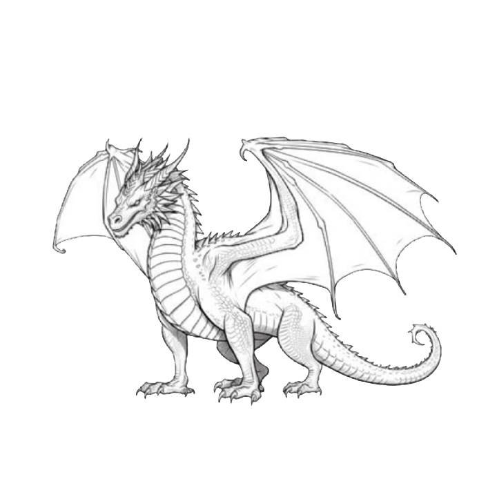 Adult Dragon Coloring Page