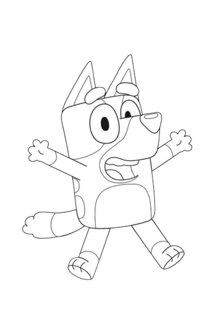 beautiful bluey coloring sheet to print