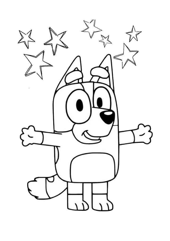Bluey Coloring Printable For Children
