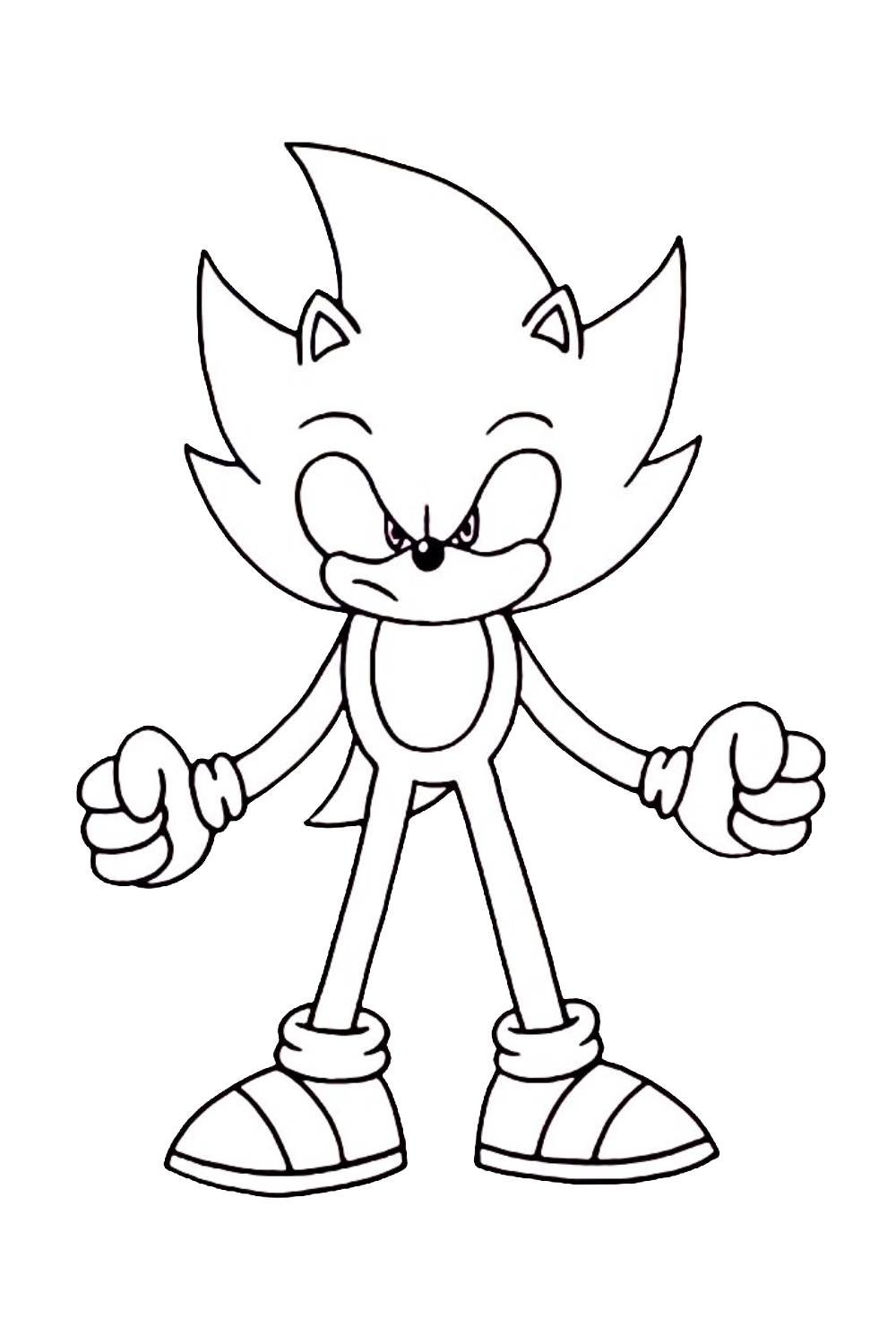 Coloring Pages Of Super Sonic image