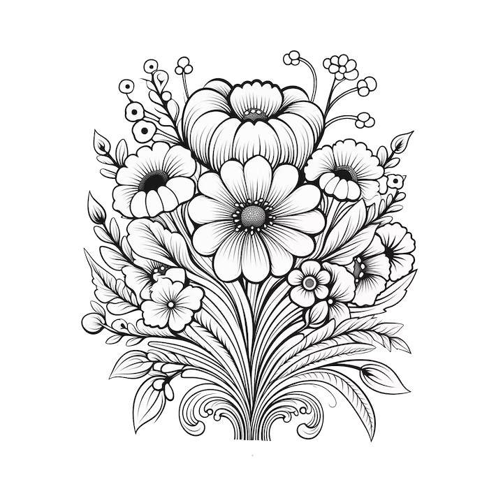 Coloring Spring Flowers Coloring Spring Flowers Coloring Page