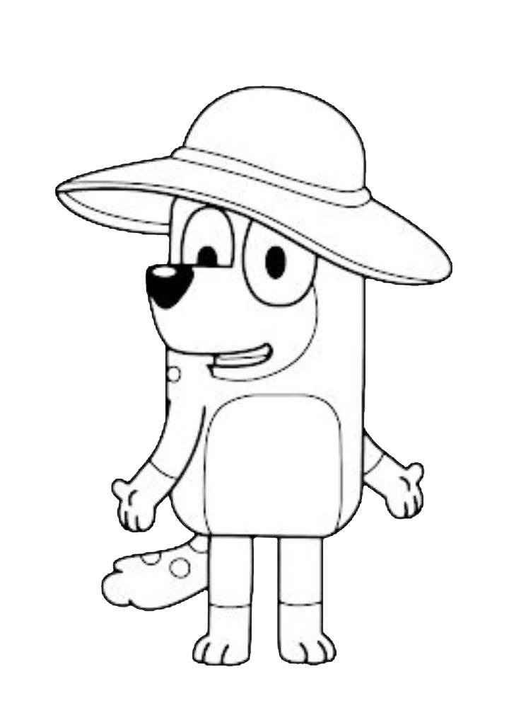Cute Printable Bluey Coloring Page