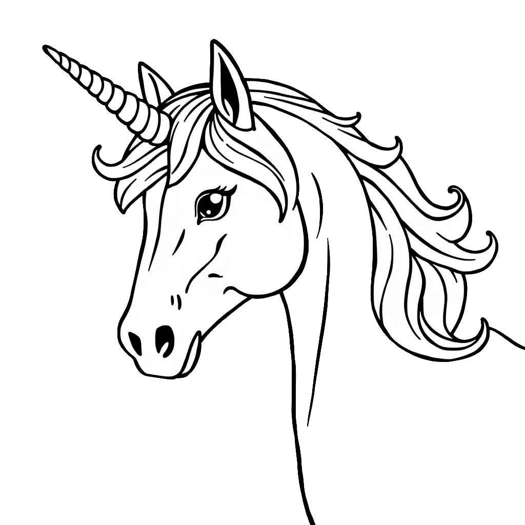 Cute Unicorn Coloring Pages