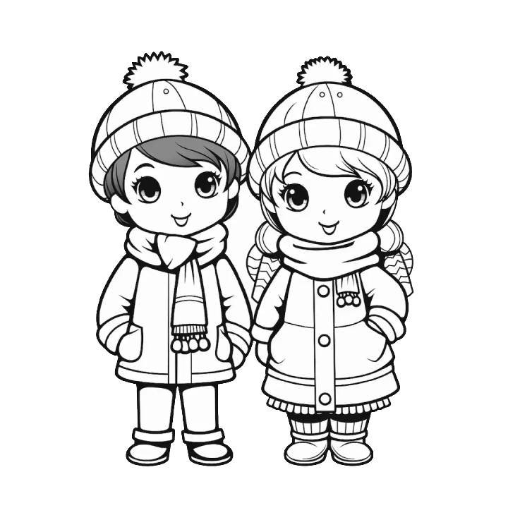 Cute Winter Coloring Pages Cute Winter Coloring Pages Coloring Page