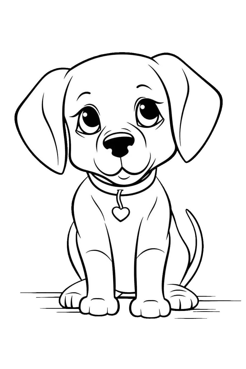 Dog Coloring Pages Easy - Free Printable Sheets