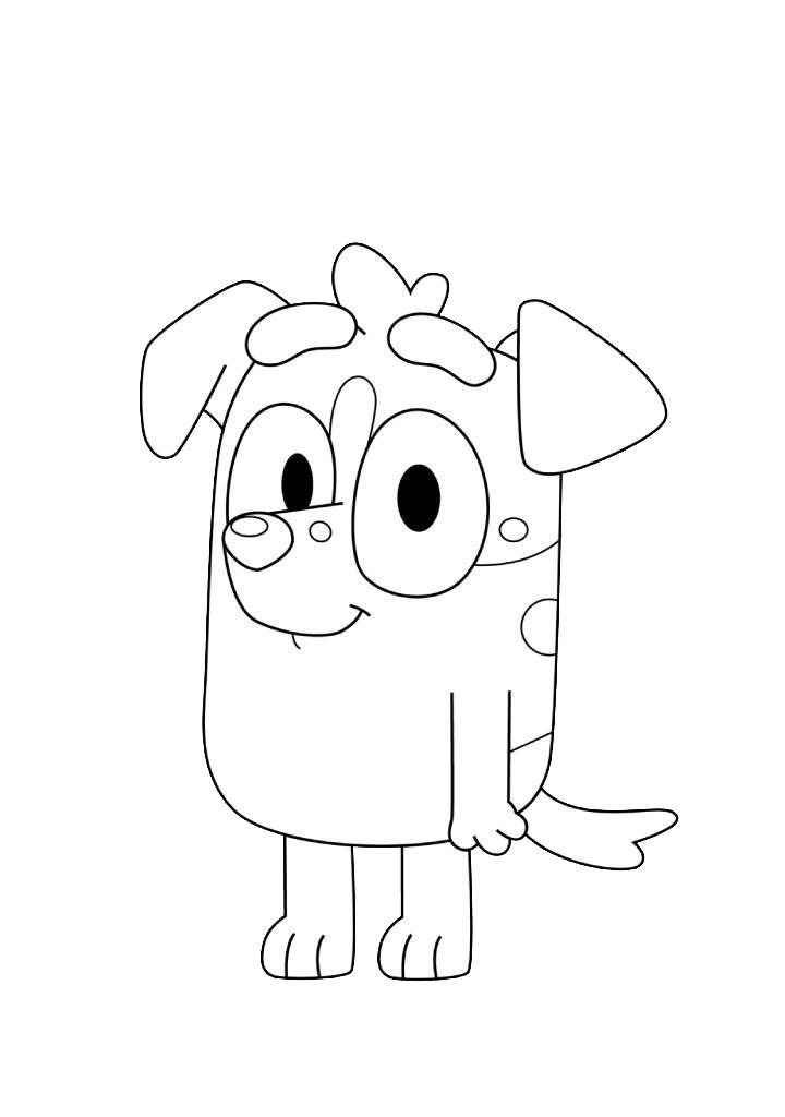 Easy Bluey Coloring Page For Kids
