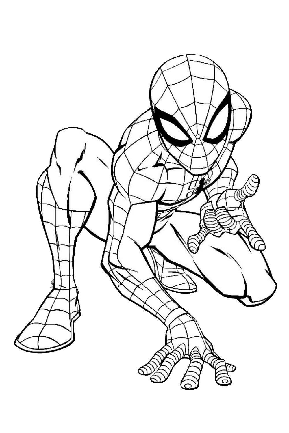 Easy Spiderman Coloring Pages
