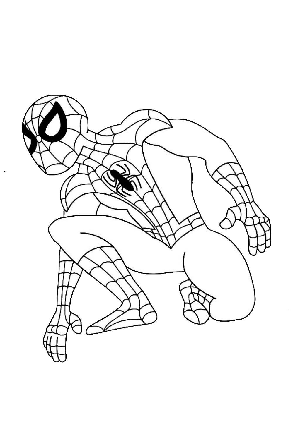 Free Coloring Sheets Spiderman