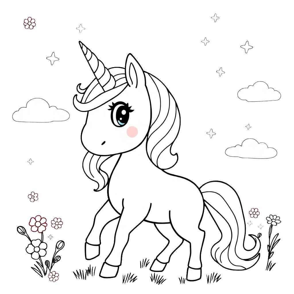Printable Unicorn Coloring Pages