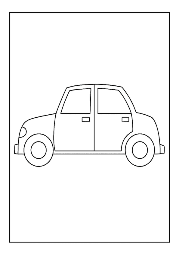 Adorable Rounded Car Sketch