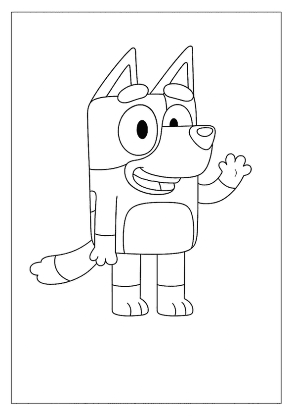Amazing Bluey Coloring Page For Kids