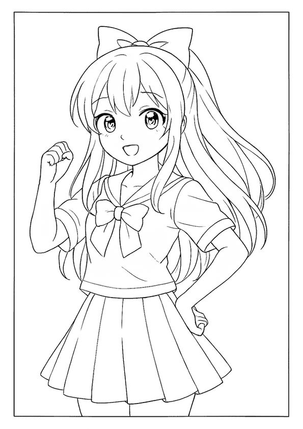 Anime Sailor Girl Coloring
