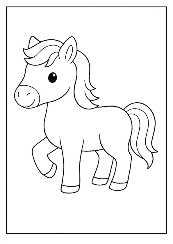 Baby Horse Line Art