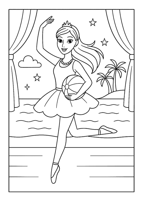Ballerina Barbie On Stage