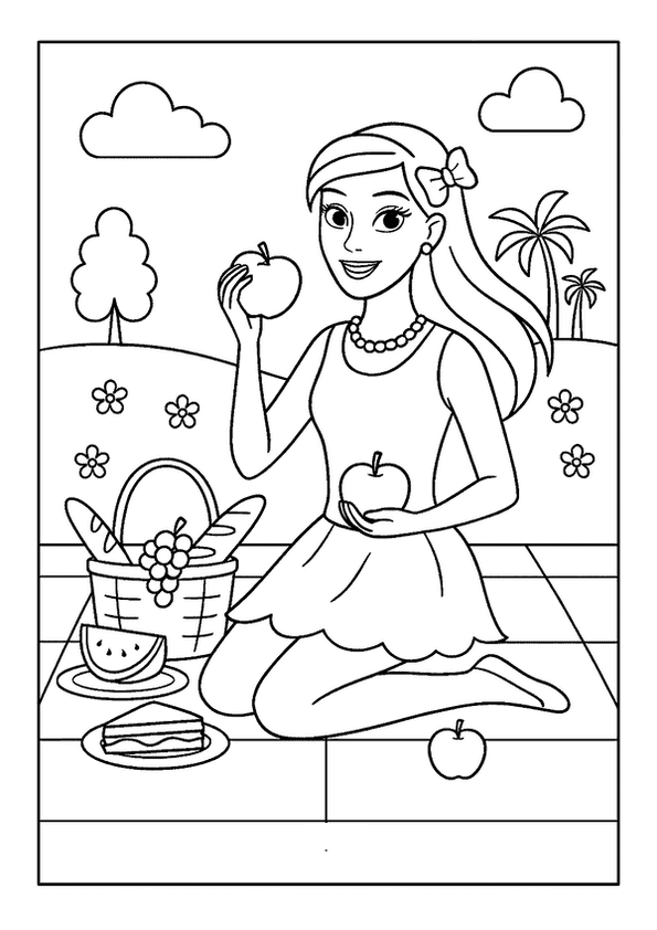 Barbies Garden Picnic Fun