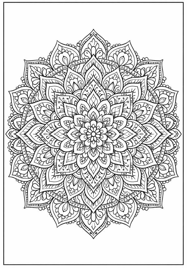 Beautiful Monday Mandala Coloring Page Designs