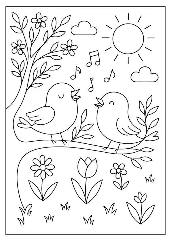 Birds Singing In Spring