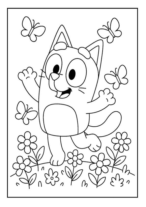 Bluey Family Coloring Page To Enjoy