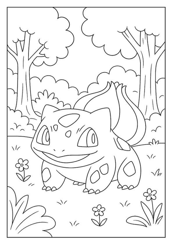 Bulbasaur In Forest Scene