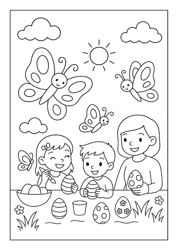 Butterflies Over Spring Garden
