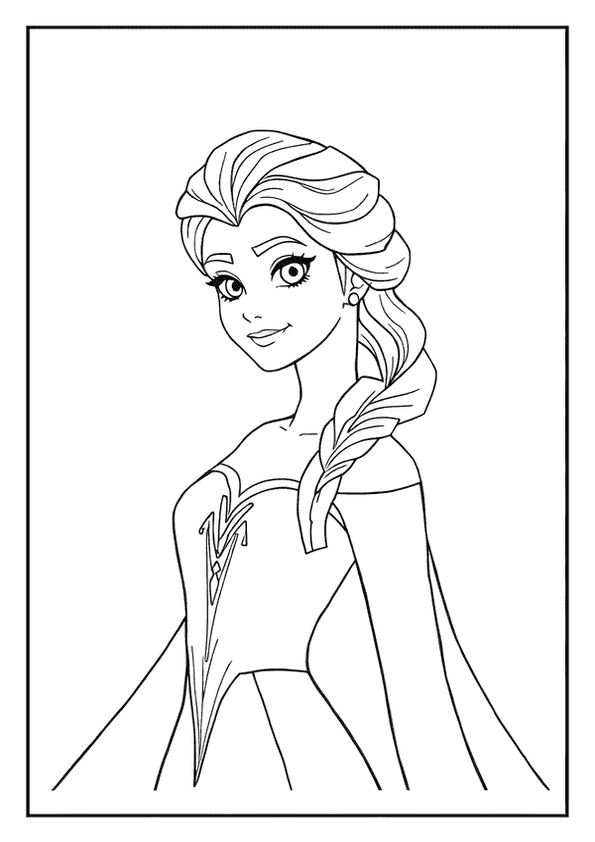 Calm Elsa Braid Drawing