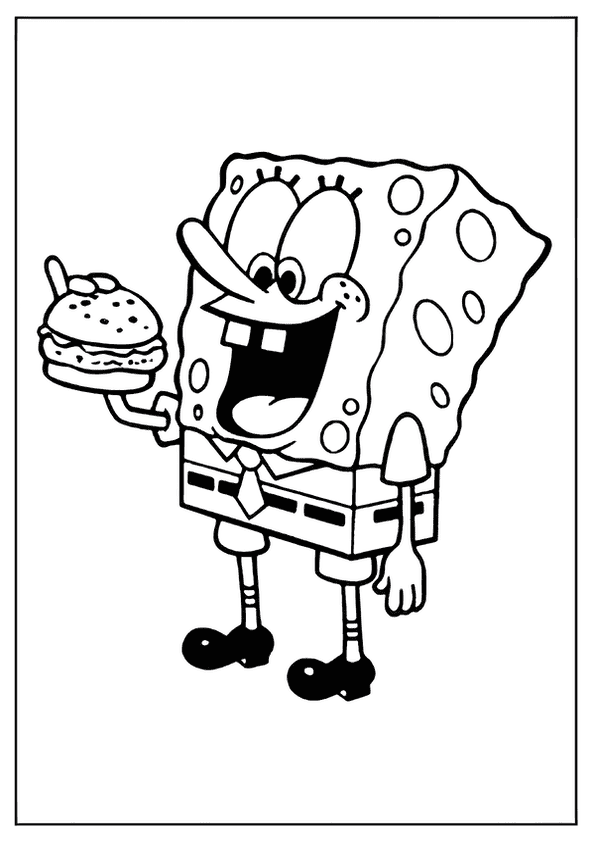 Cartoon Spongebob Burger Page