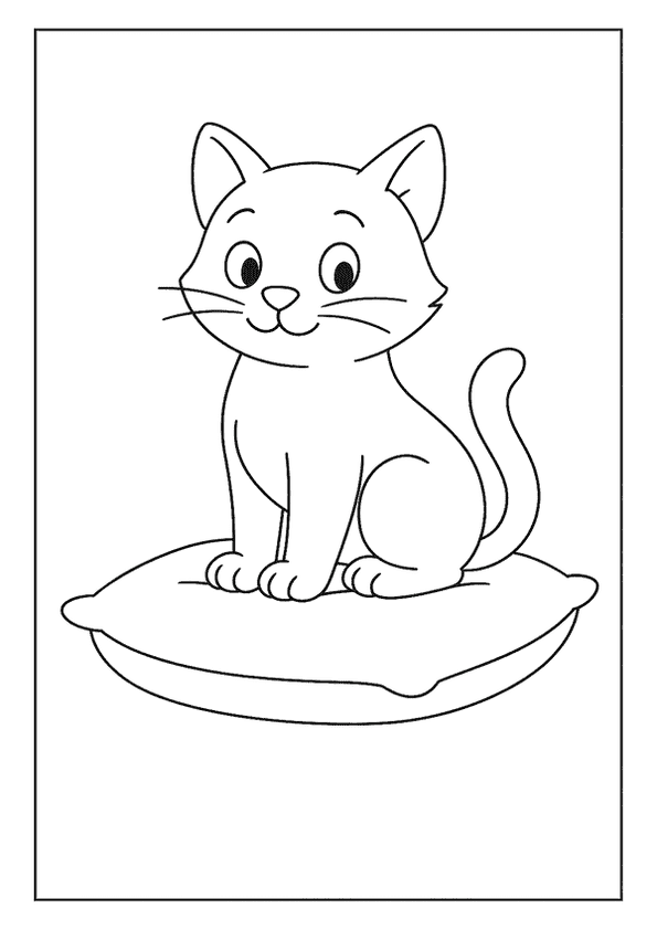 Cat Sitting On Pillow