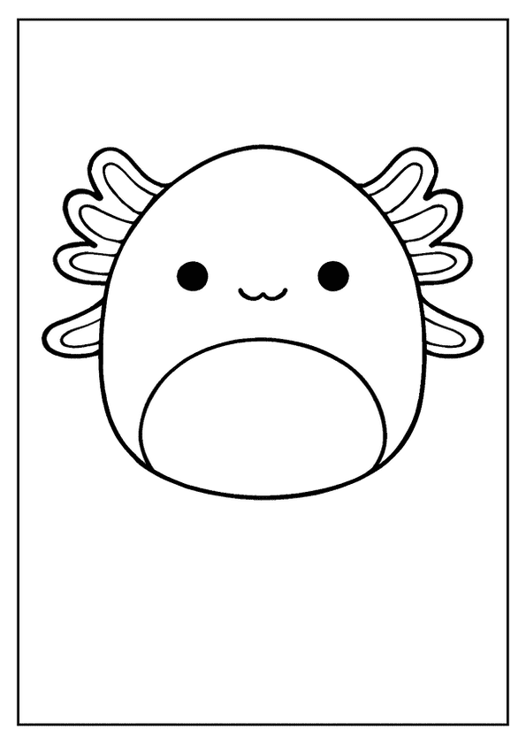 Charming Axolotl Squishmallow Coloring