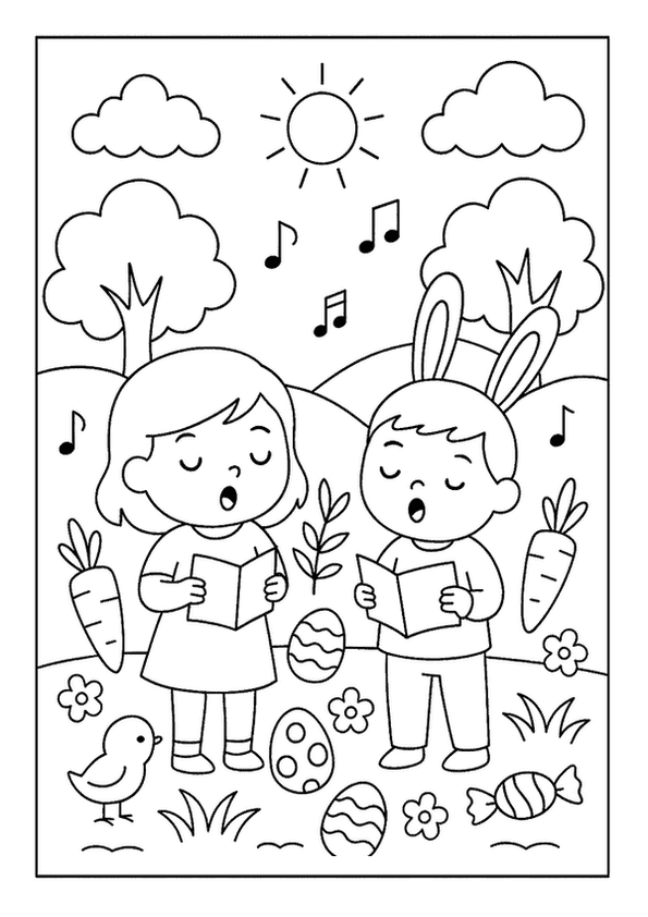 Children Singing Spring Songs