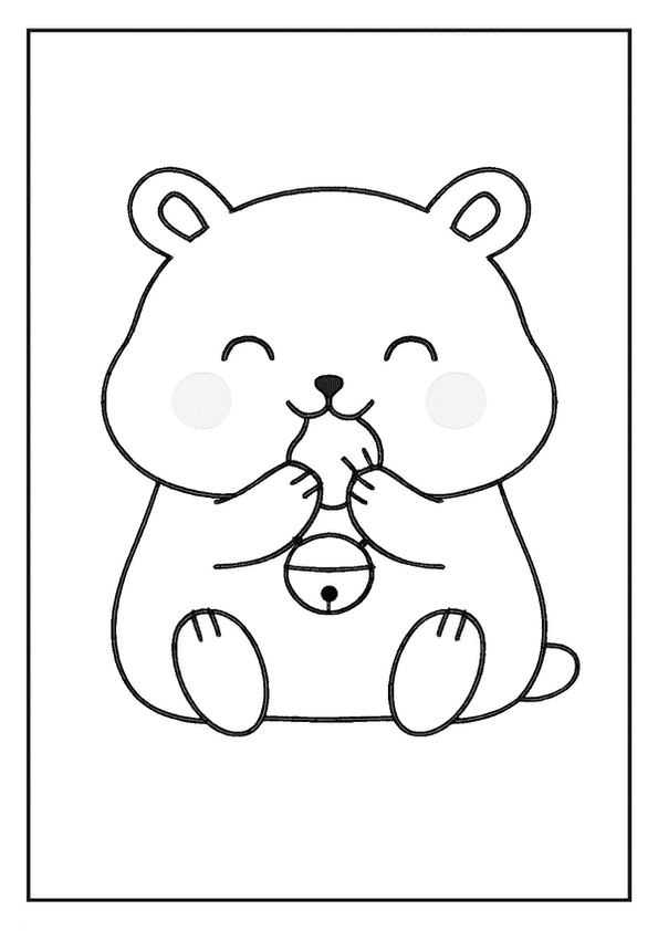 Chubby Kawaii Hamster Chewing