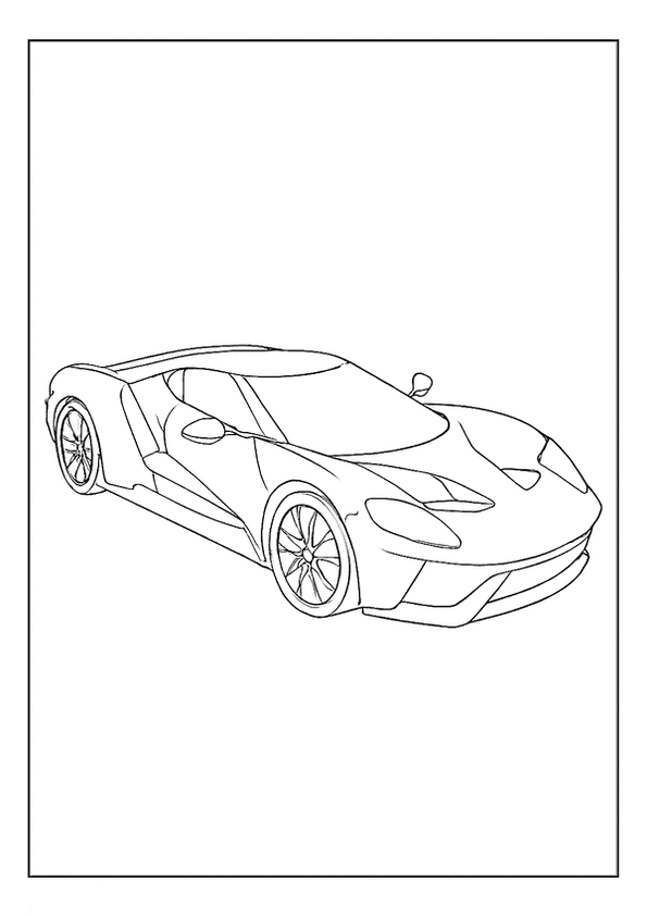 Classic Race Car Outline