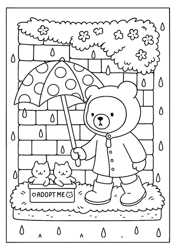 Coco Wyo Cute Bear With An Umbrella