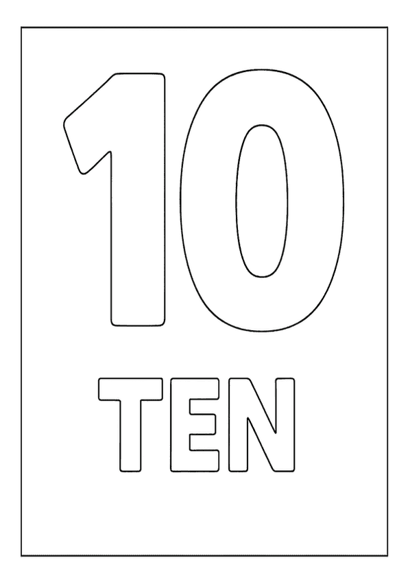 Color Ten Number Sheet