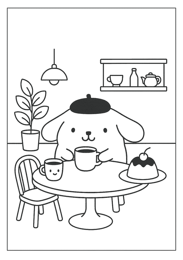 Cozy Cafe With Sanrio Pompompurin