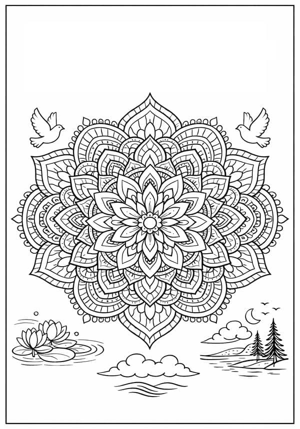 Creative Monday Mandala Coloring Page Ideas