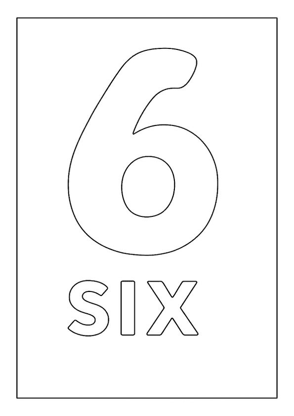 Creative Six Coloring Page