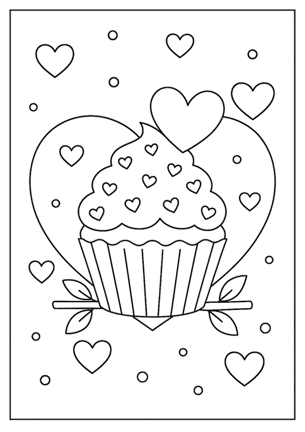 Cupcake With Heart Sprinkles