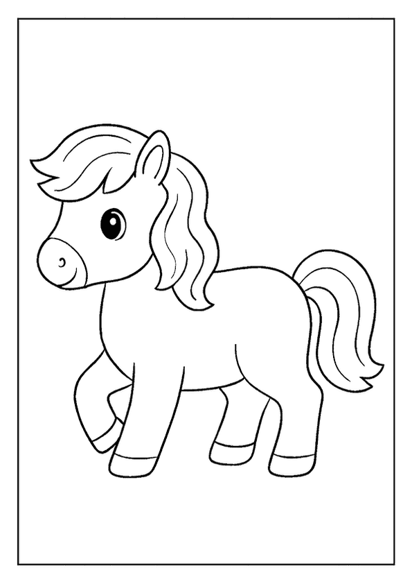 Cute Pony Horse Drawing