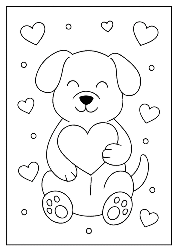 Cute Puppy With Heart