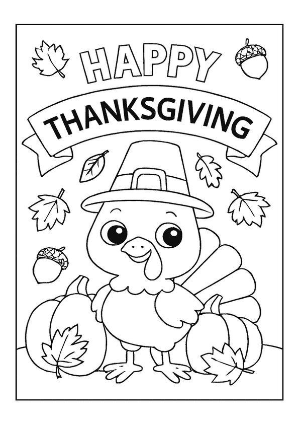 Cute Thanksgiving Turkey Scene