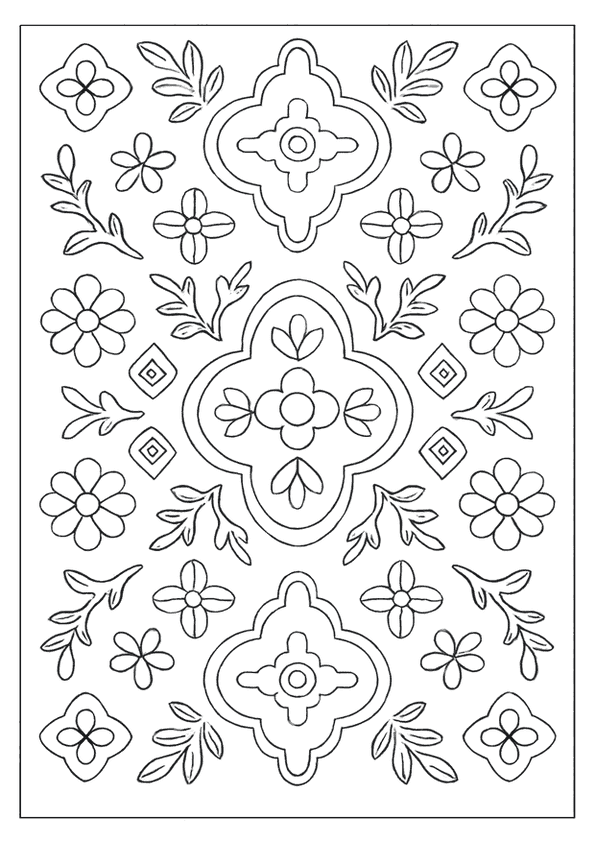 Decorative Quatrefoil Floral Pattern