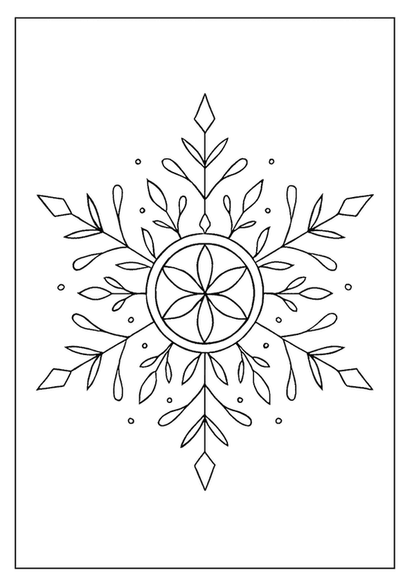 Delicate Snowflake Mandala Form