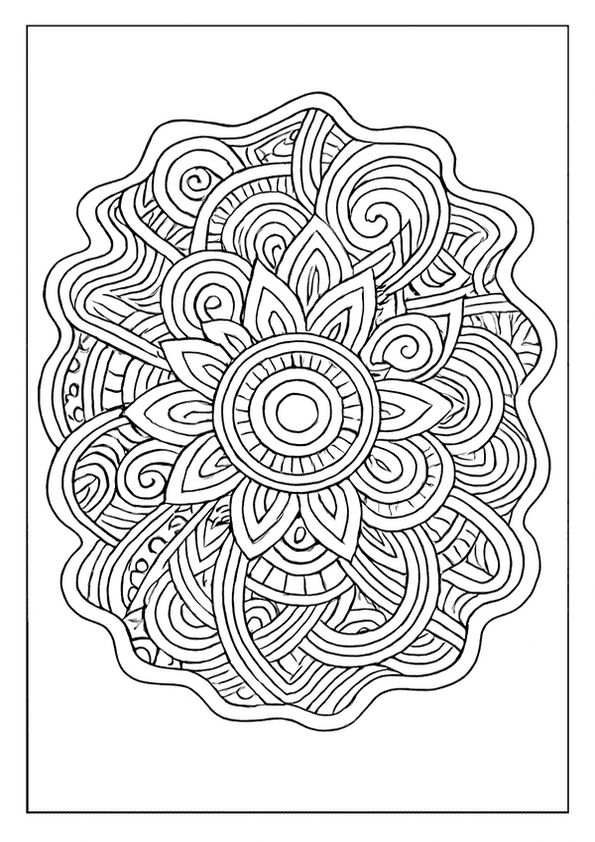 Detailed Abstract Mandala Lines