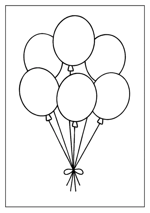 Easy Balloon Bunch Drawing