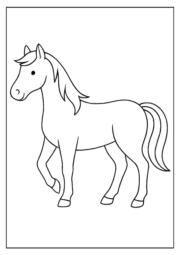 Easy Horse Coloring Design