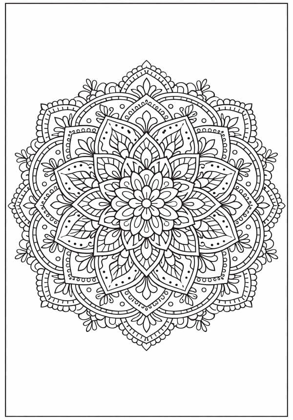 Easy Monday Mandala Coloring Sheets To Print