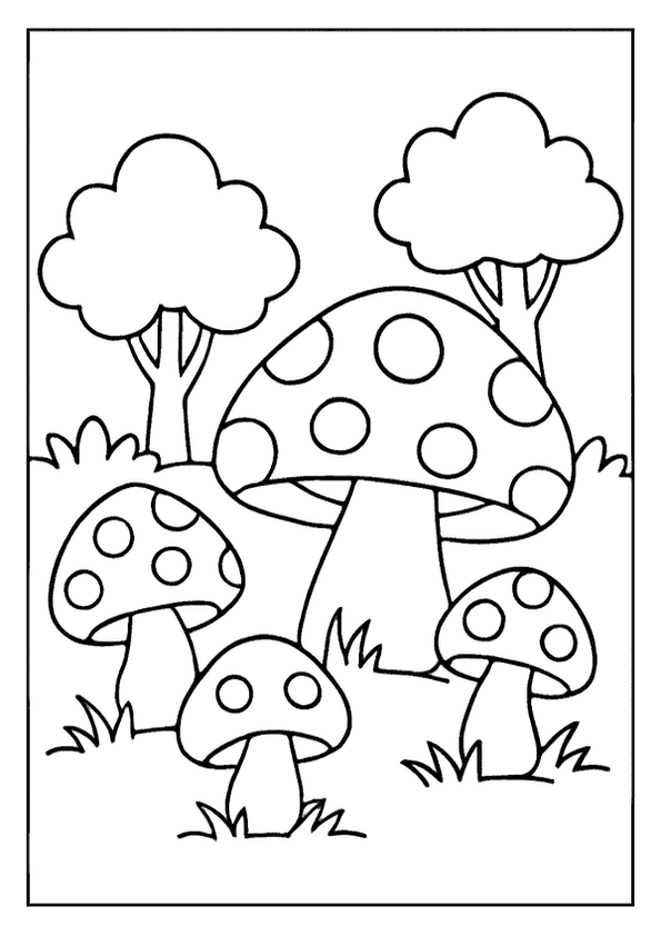 Easy Mushroom Forest Scene