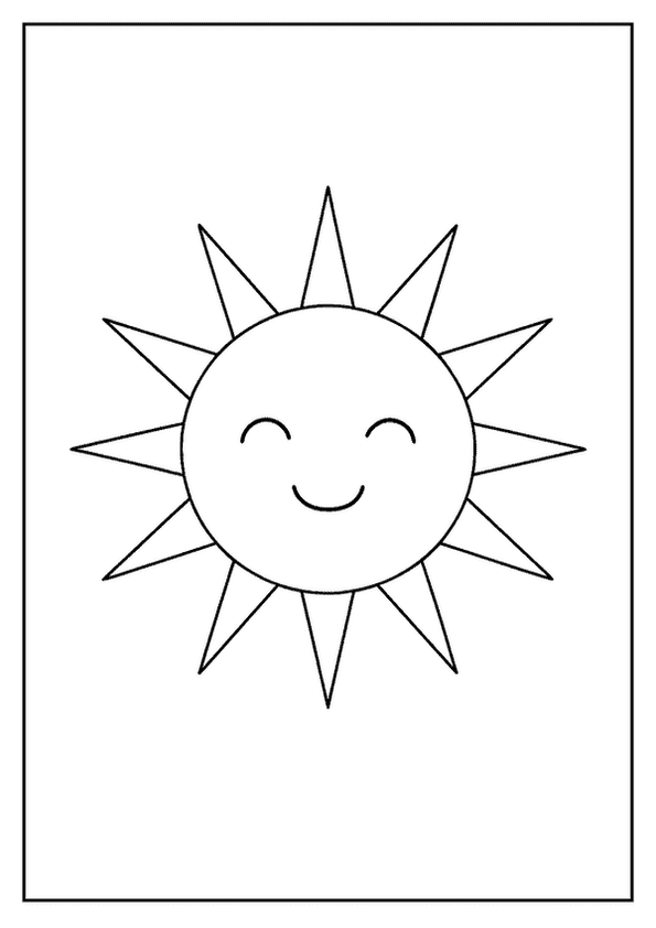 Easy Smiling Sun Drawing