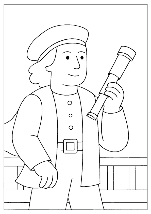 Explorer With Telescope Held