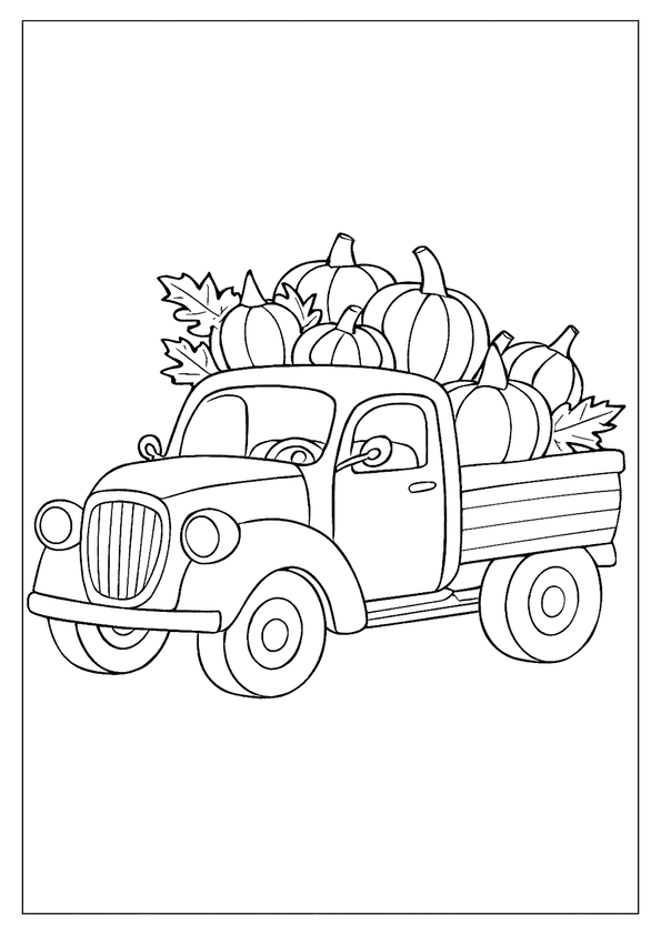 Farm Truck With Pumpkins